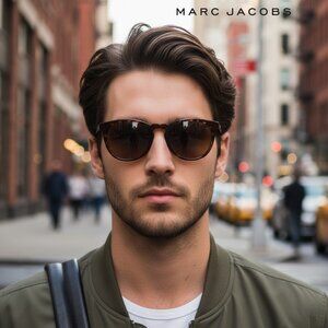Marc Jacobs MARC Men’s 204/S Silver Havana KRZHA Sunglasses 47-21-140